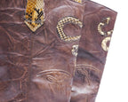 Roberto Cavalli brown leather Santiag boots with snakeskin