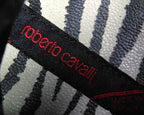 Roberto Cavalli brown leather Santiag boots with snakeskin