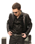billionnaire Galuchat leather belt