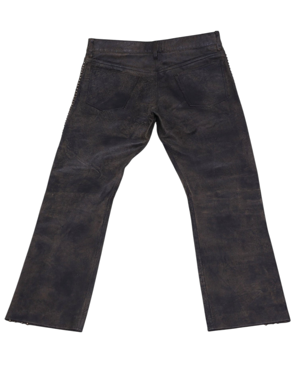 Ralph Lauren double RL 2008 leather Gem Studded pants