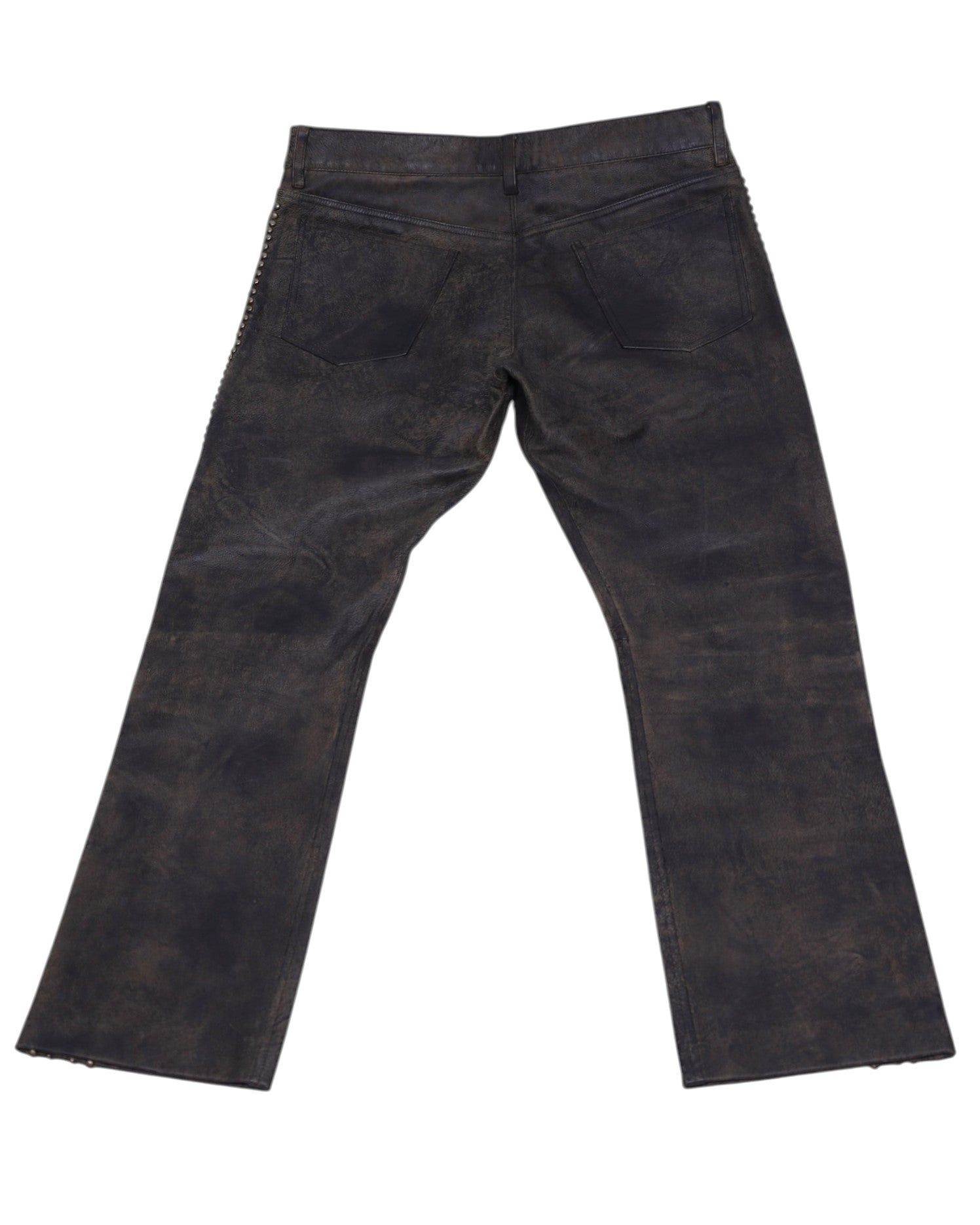 Ralph Lauren double RL 2008 leather Gem Studded pants