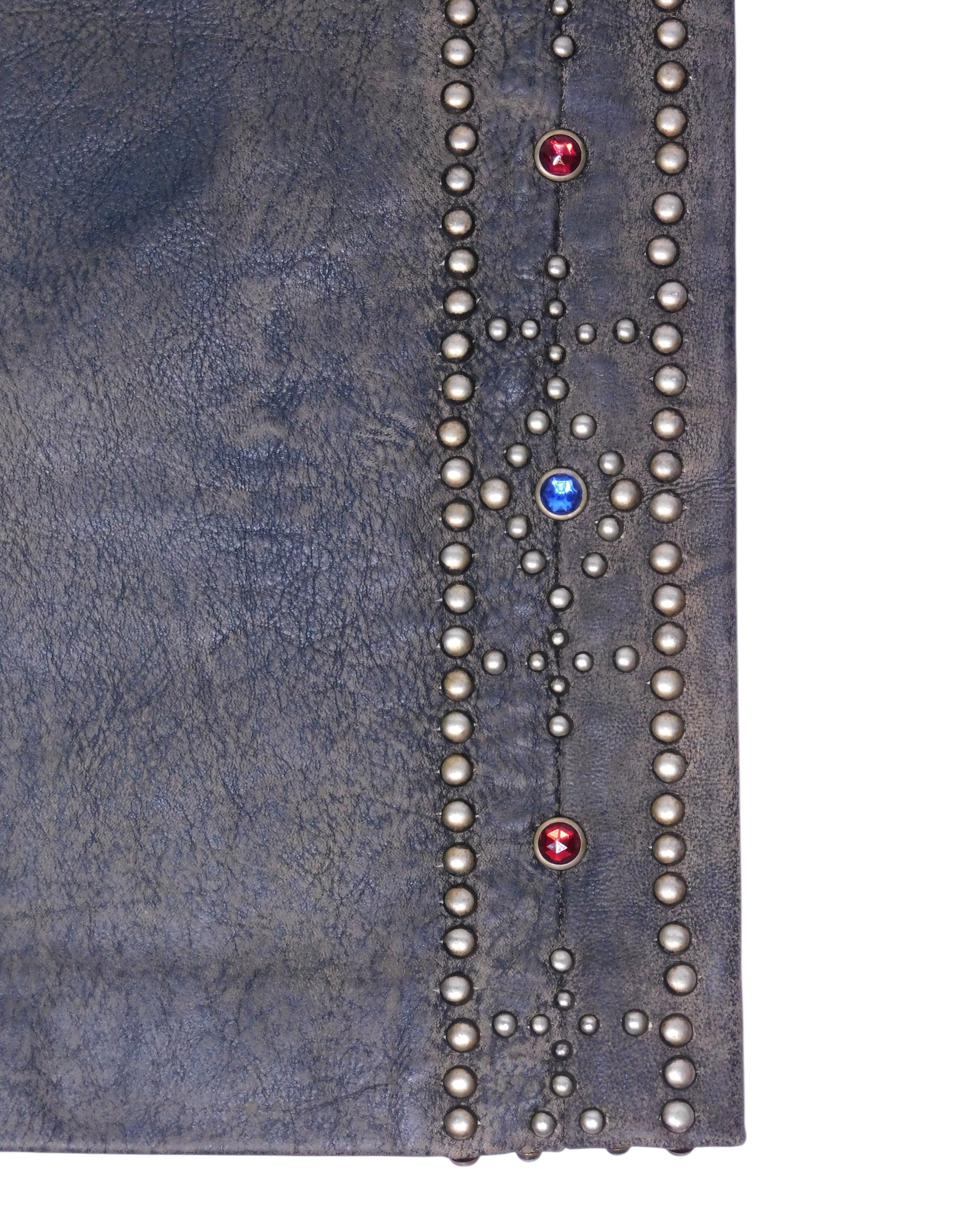 Ralph Lauren double RL 2008 leather Gem Studded pants