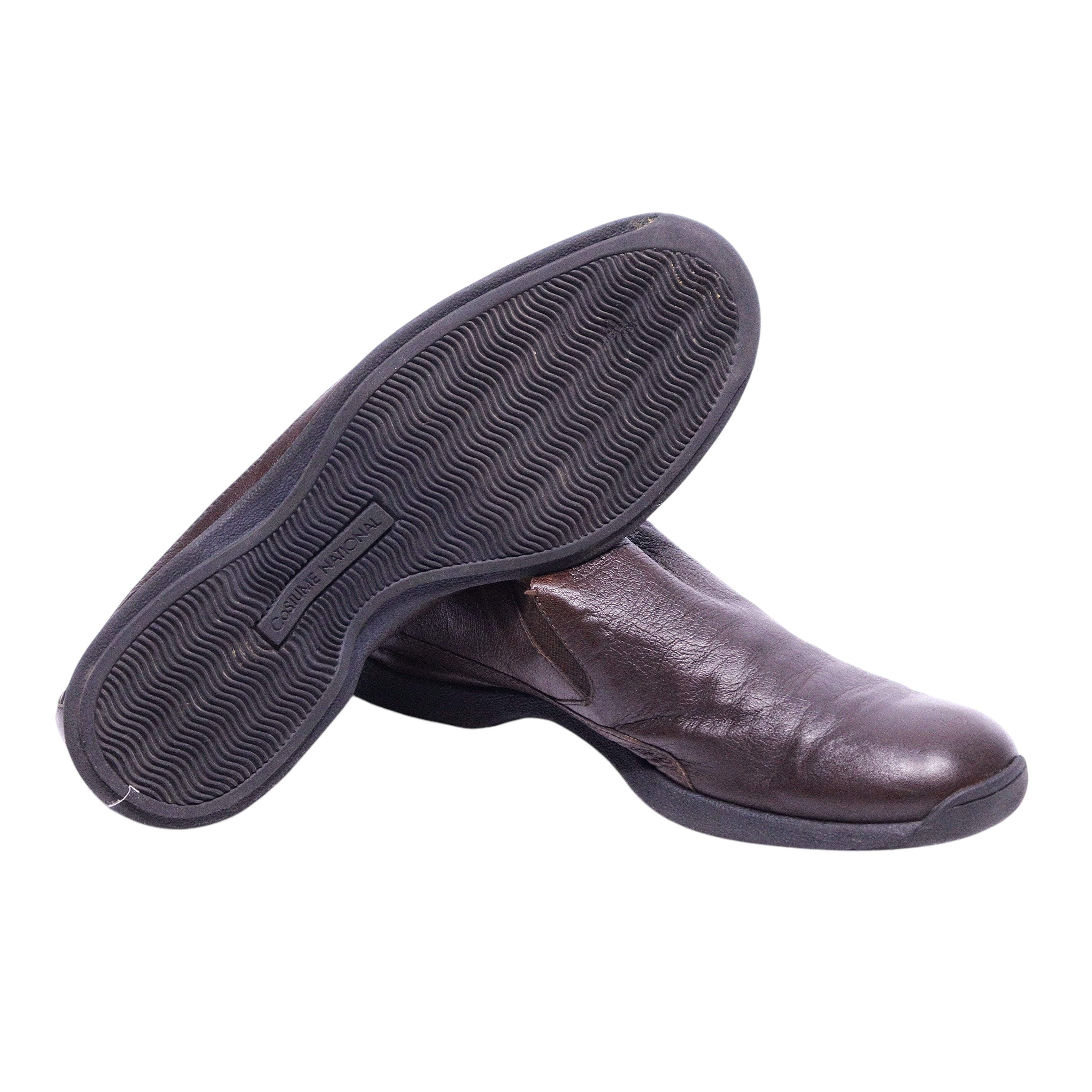 Costume National Brown Leather Loafers