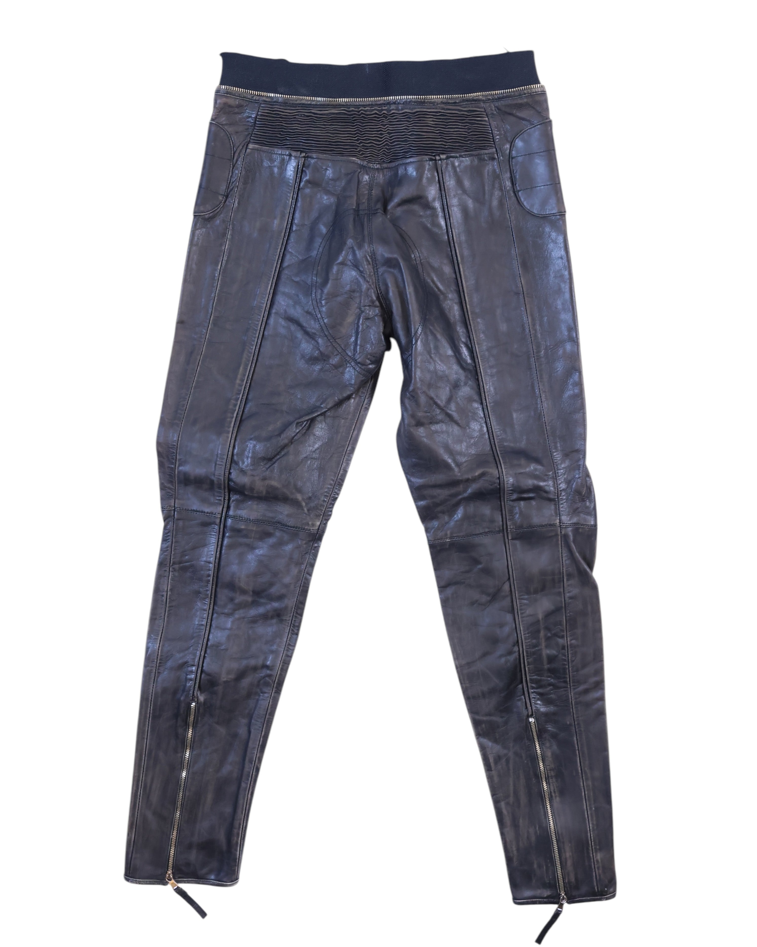 Jean Paul Gautier 90s black leather pants