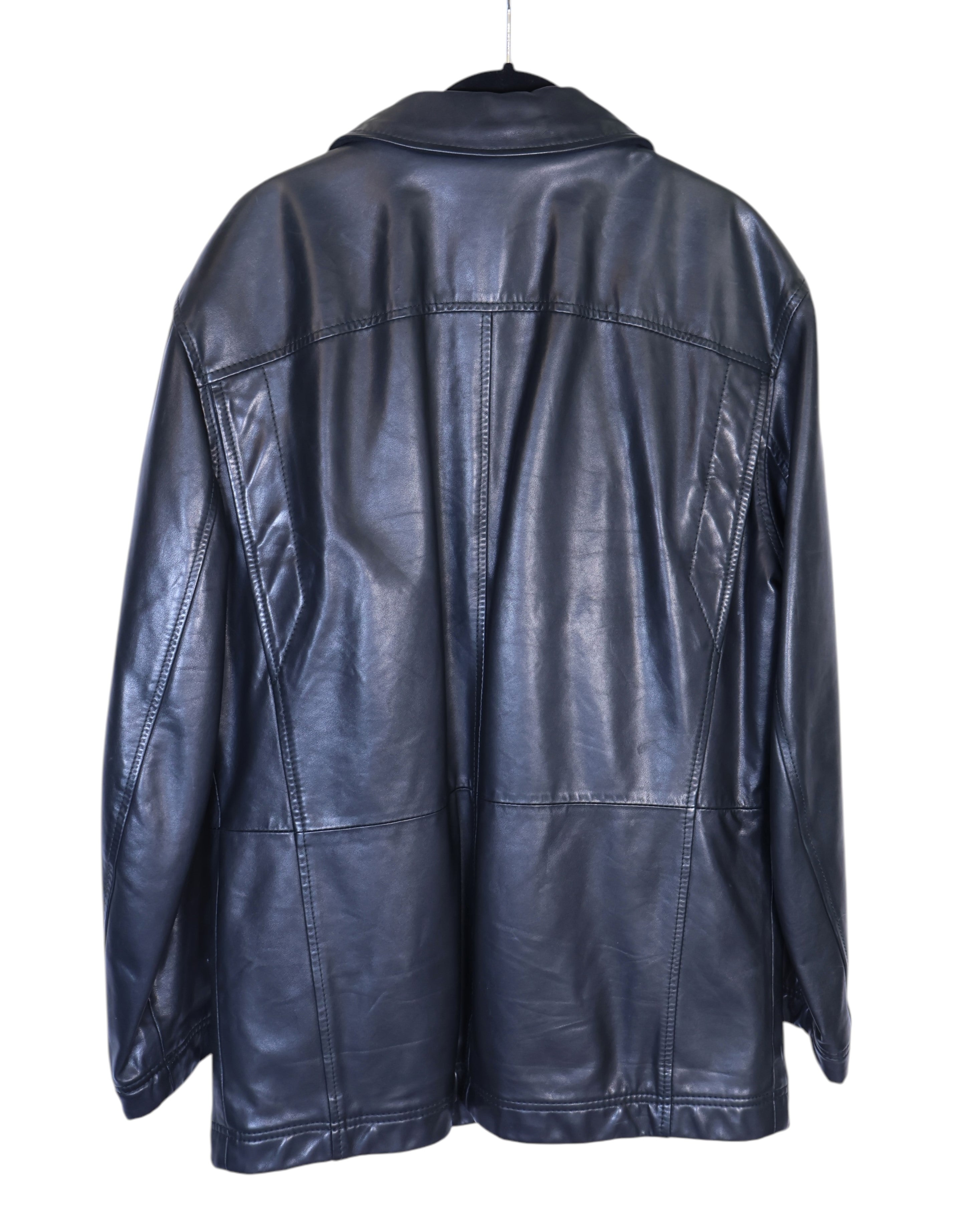 Gianfranco Ferre black calfskin Nappa leather jacket