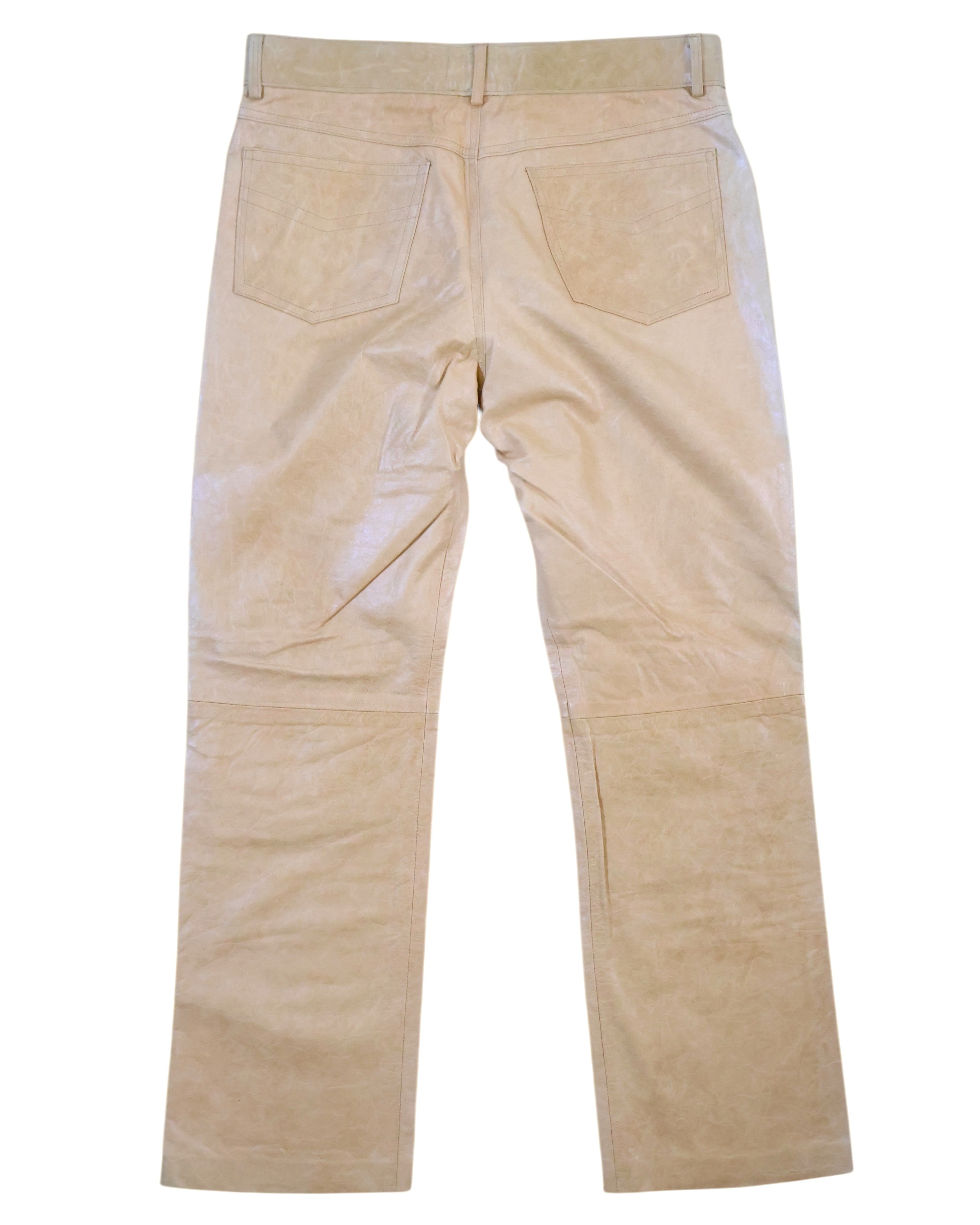 Vent Couvert beige calfskin pants