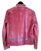 Red Parasuco distressed leather jacket