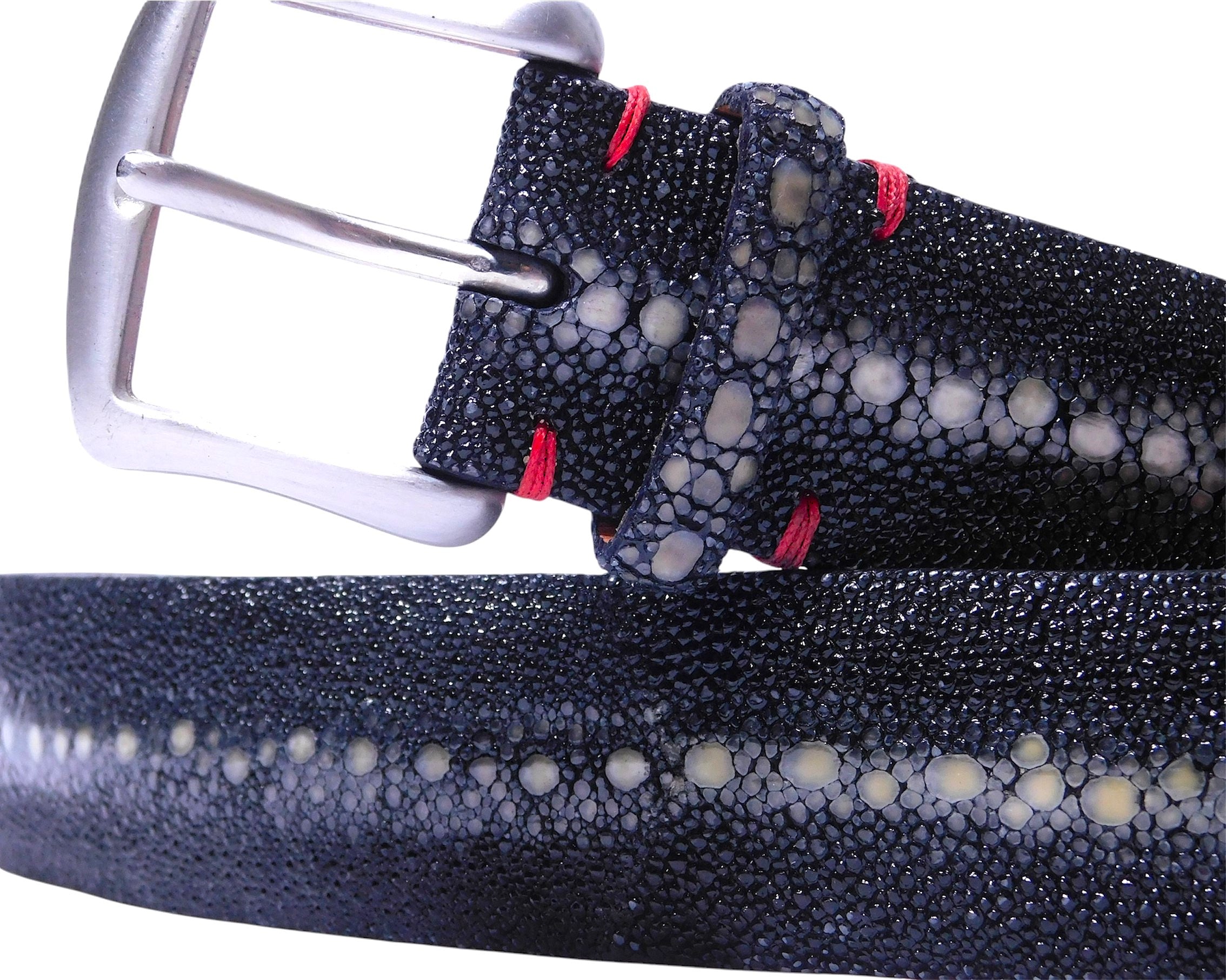 billionnaire Galuchat leather belt