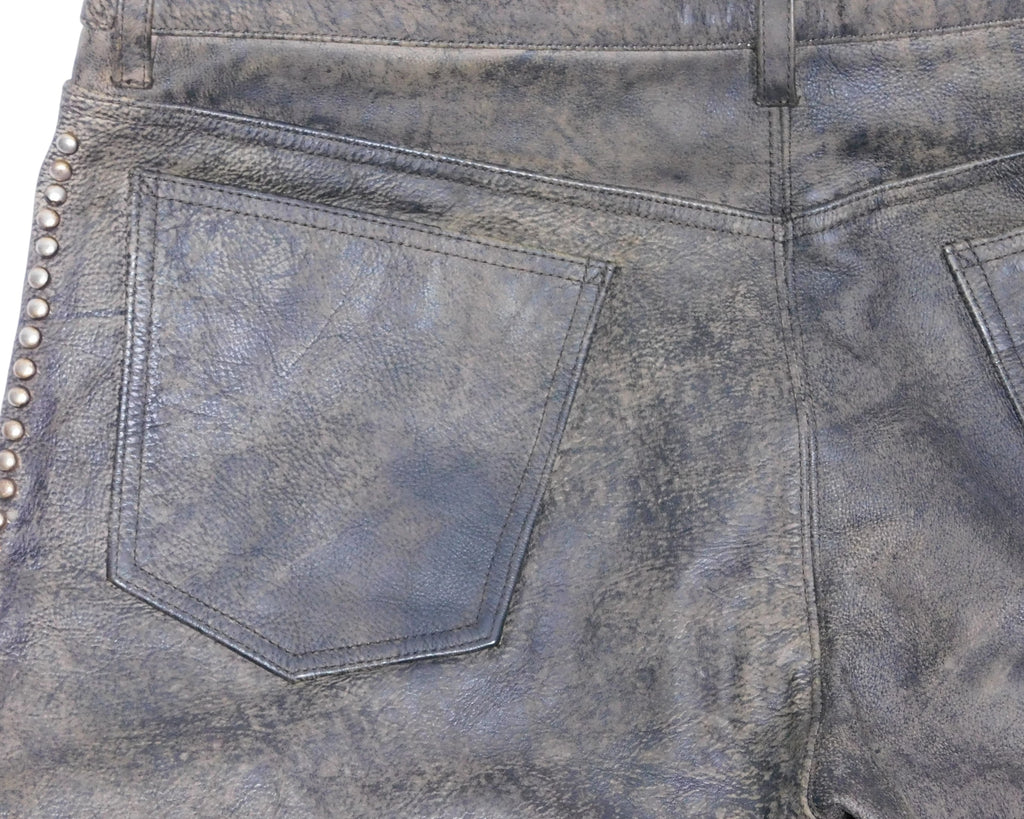 Ralph Lauren double RL 2008 leather Gem Studded pants