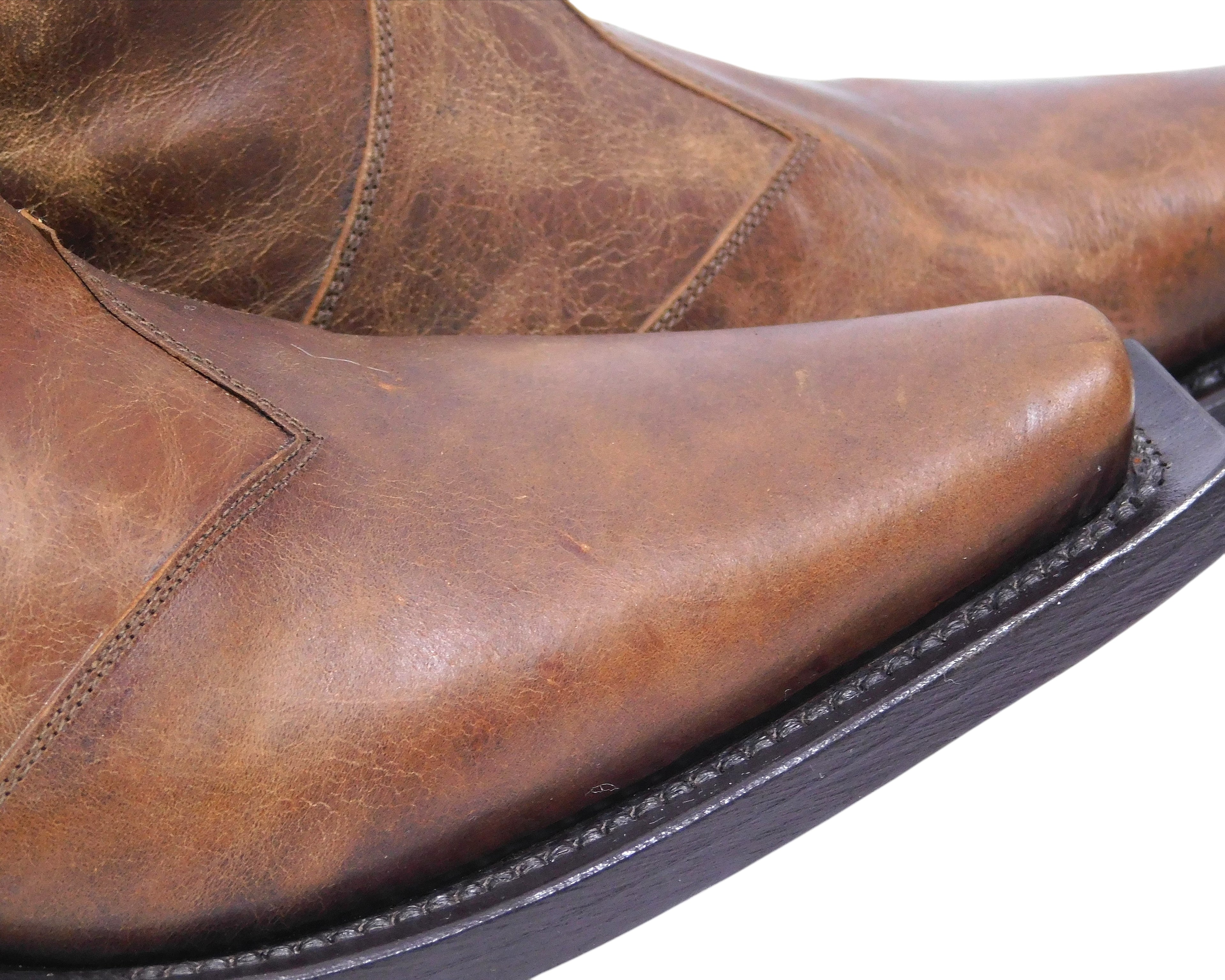 Gianni Barbato leather western santiag boots