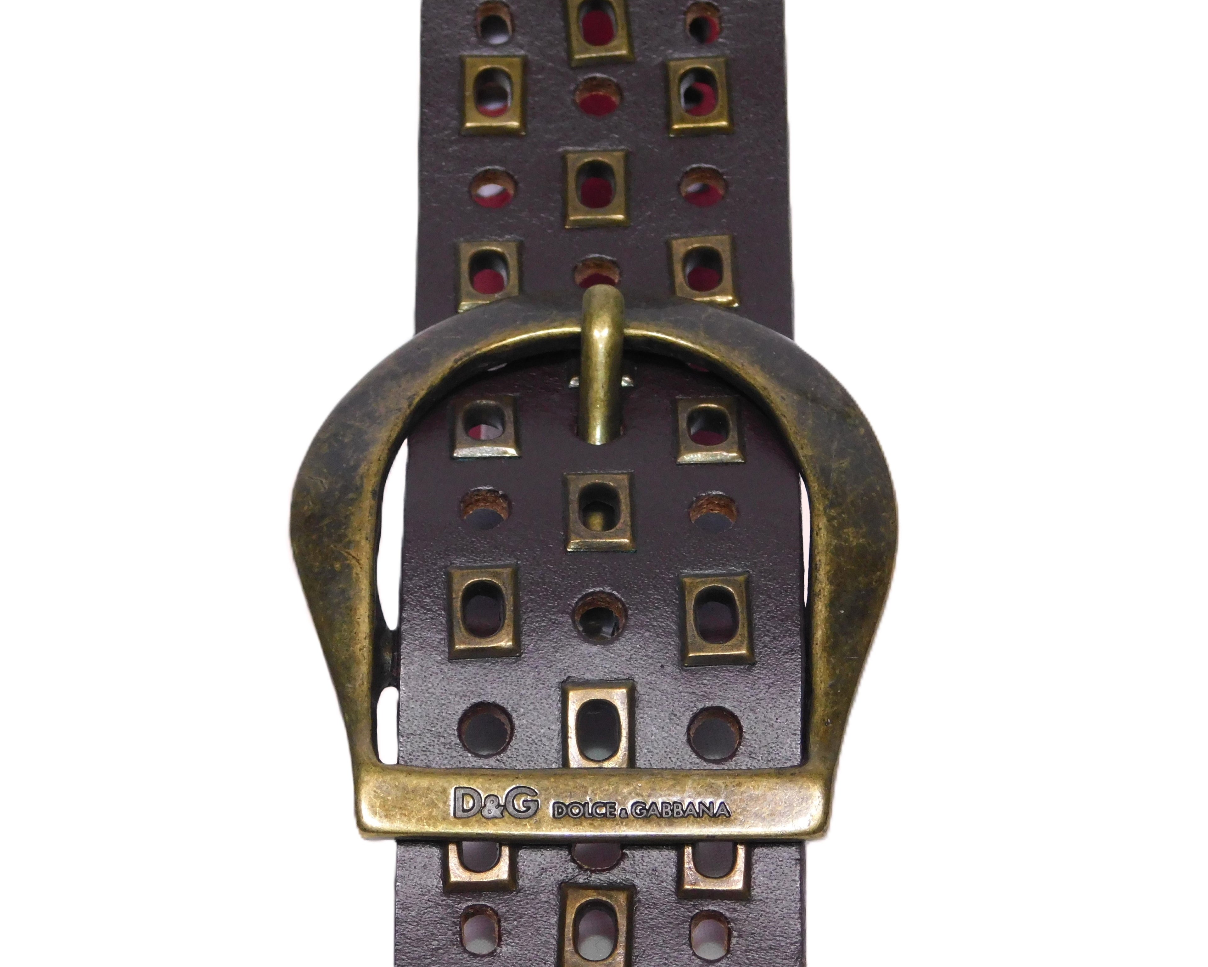 Dolce & Gabbana two-toned leather belt