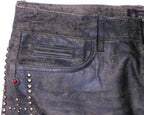 Ralph Lauren double RL 2008 leather Gem Studded pants