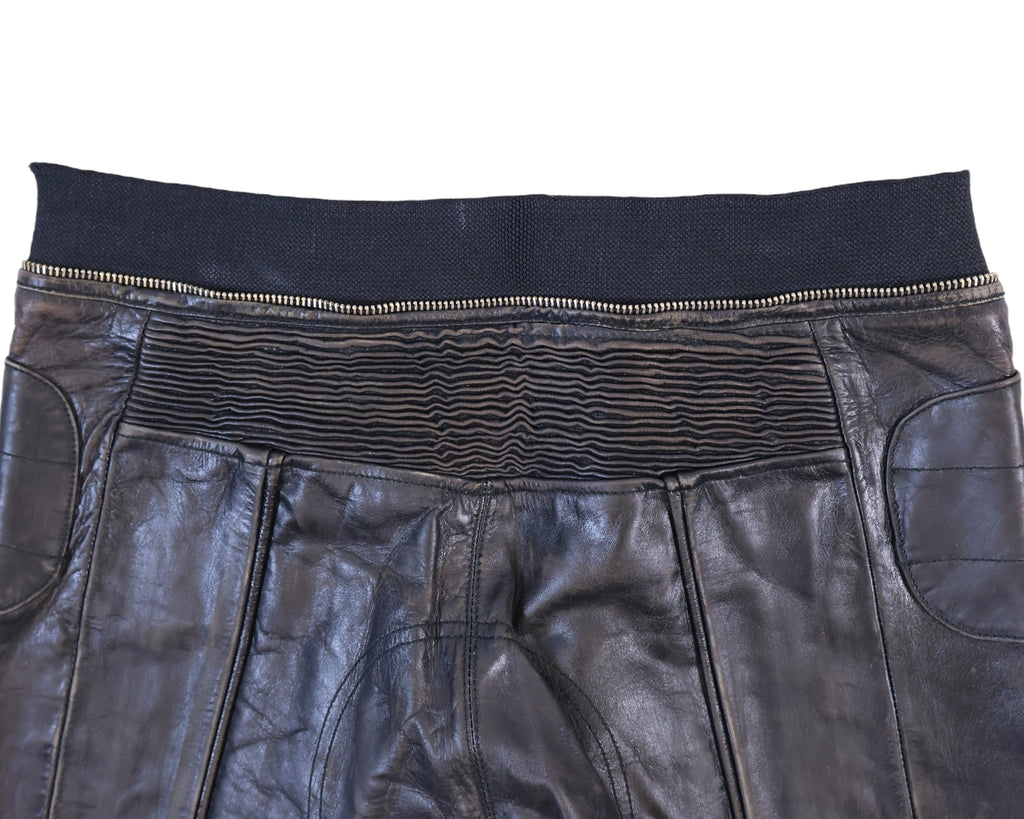 Jean Paul Gautier 90s black leather pants