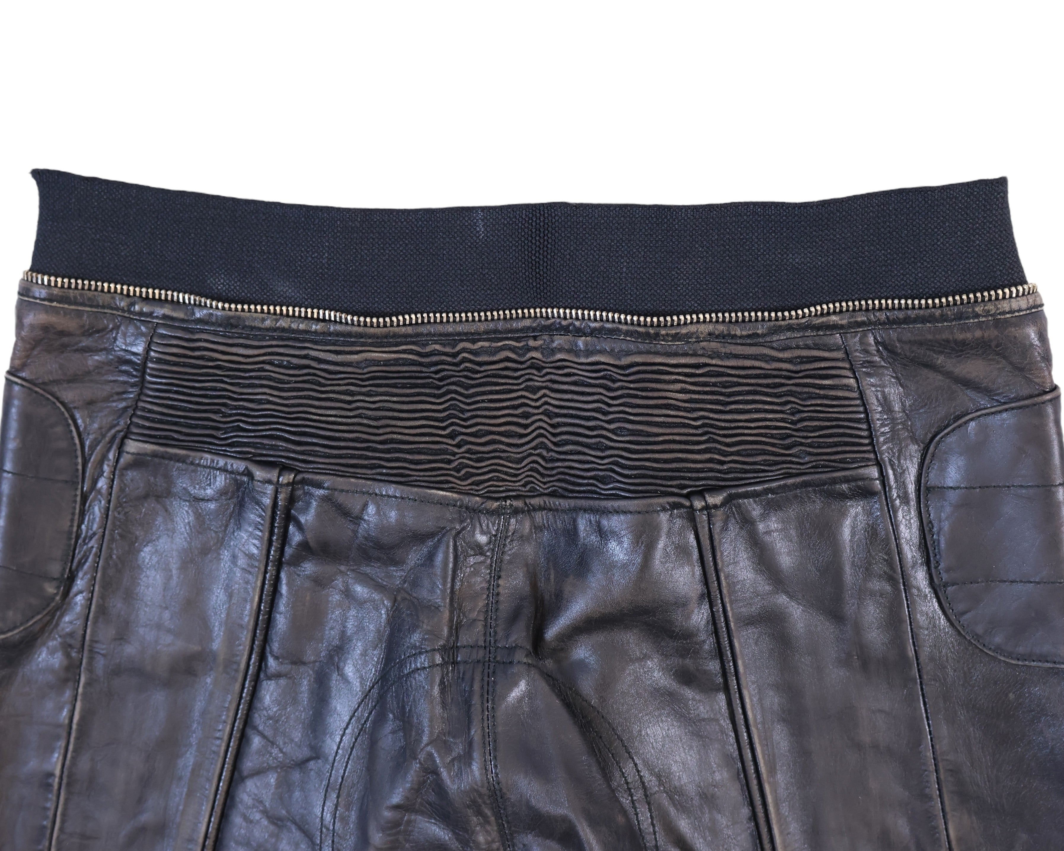 Jean Paul Gautier 90s black leather pants