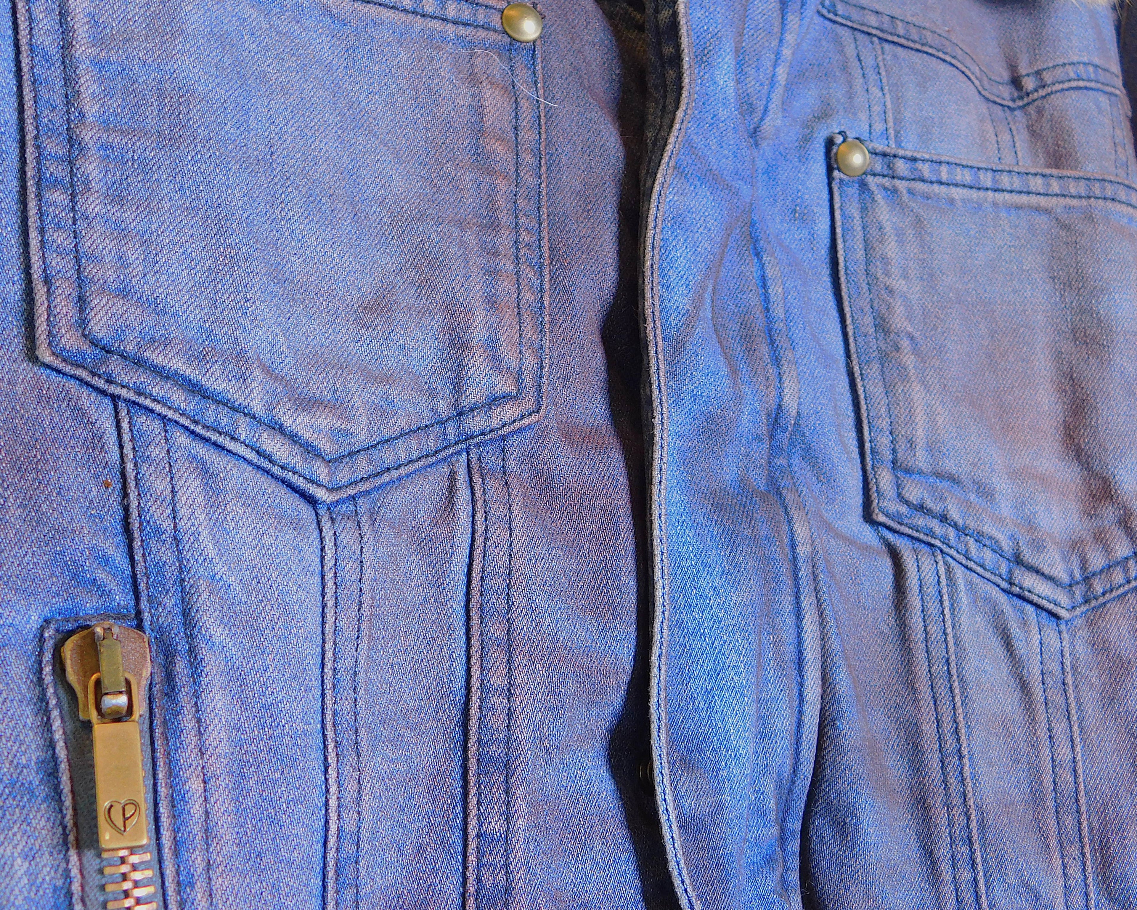 Voyage Passion denim jacket with Faux leopard Fur Collar