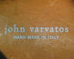 John Varvatos black leather boots with buckled strap