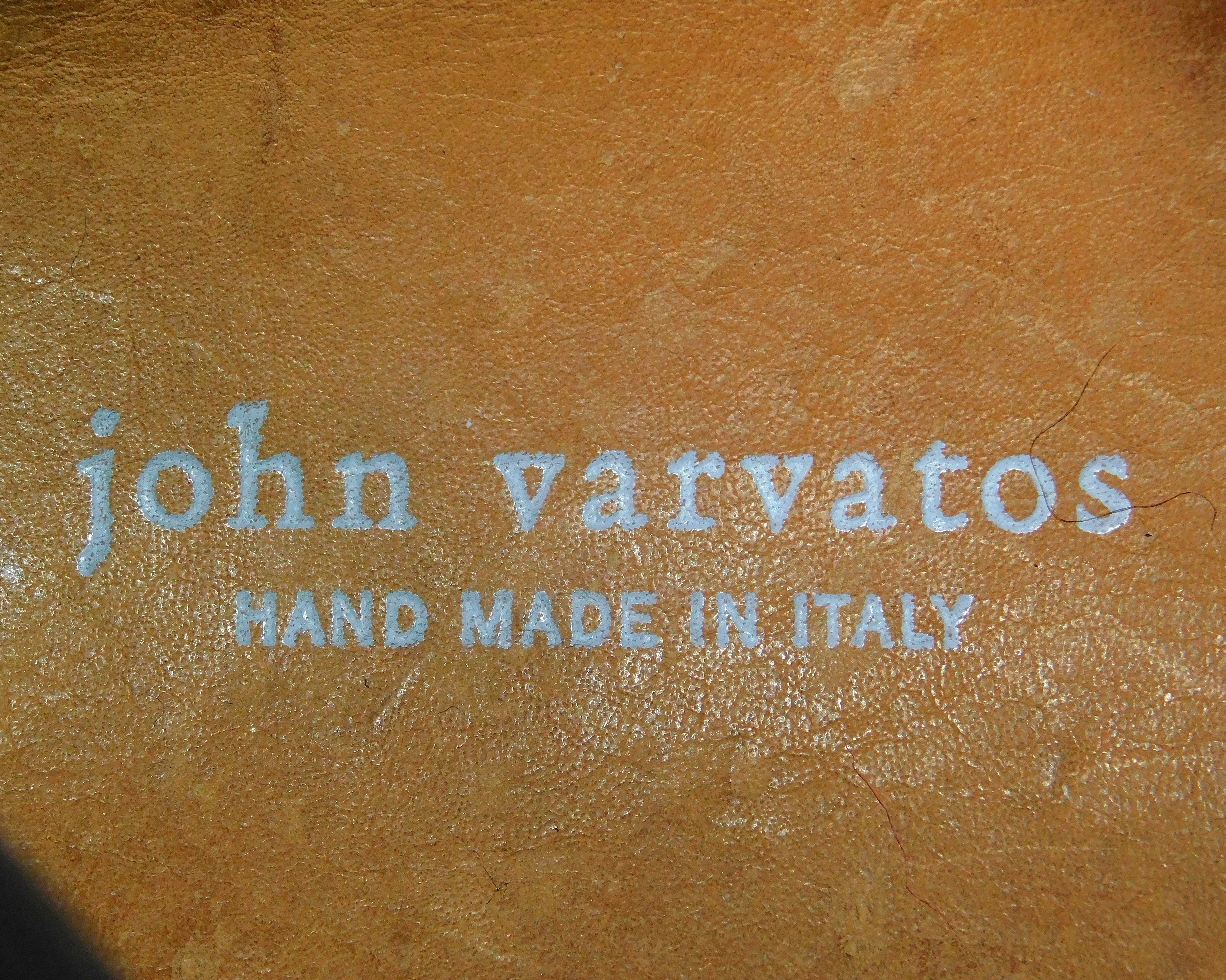 John Varvatos black leather boots with buckled strap