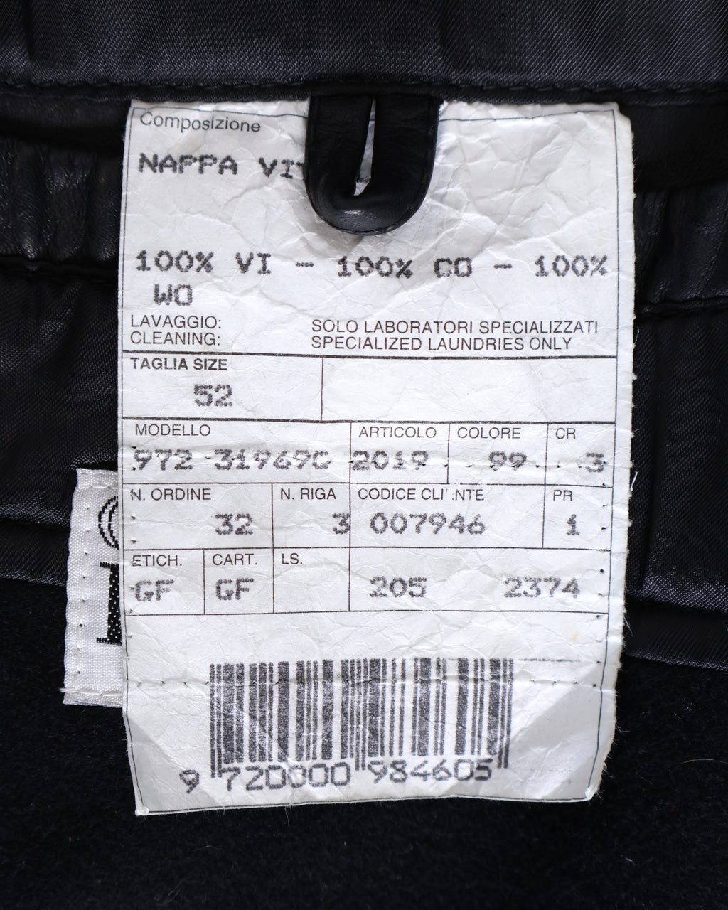 Gianfranco Ferre black calfskin Nappa leather jacket