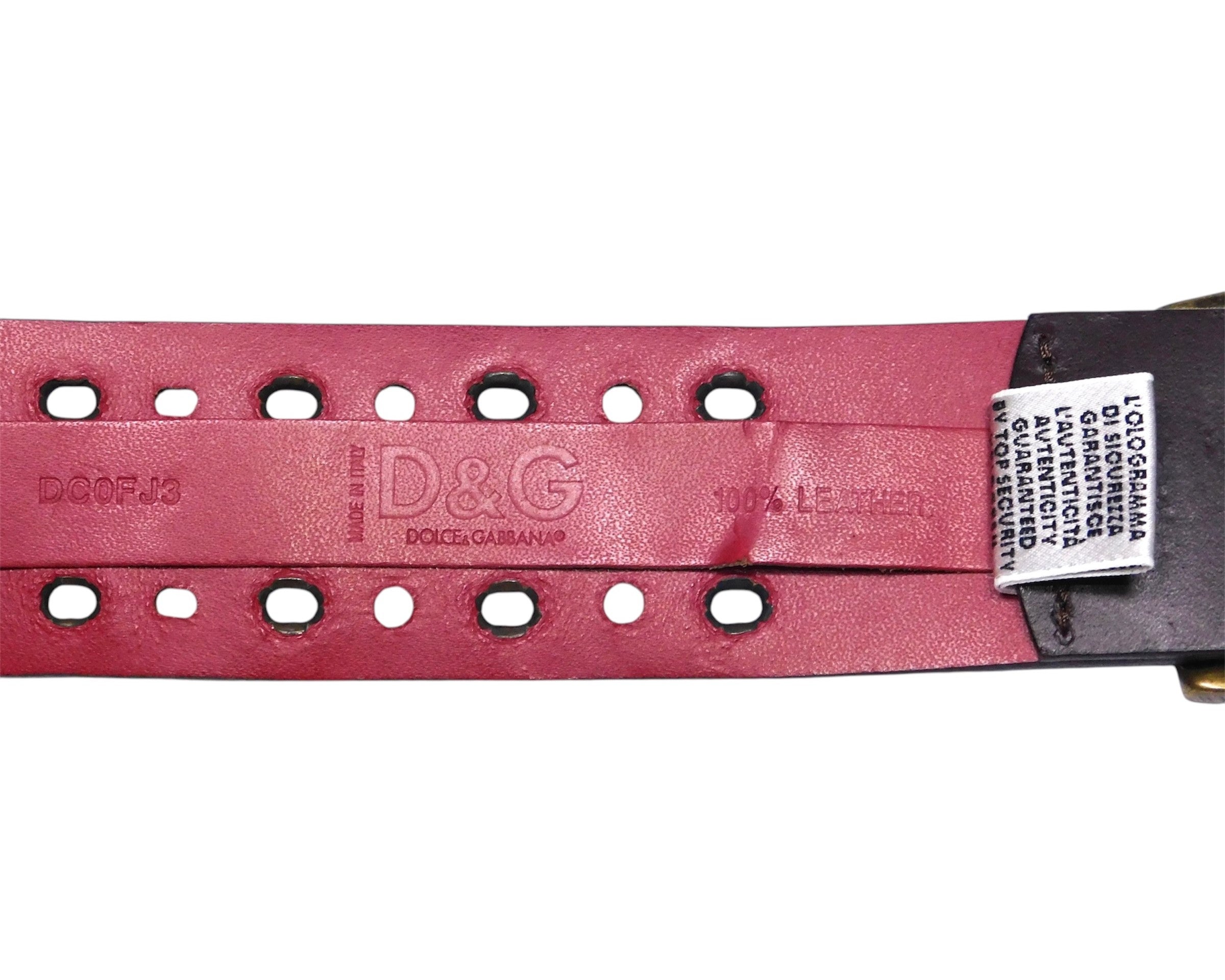 Dolce & Gabbana two-toned leather belt