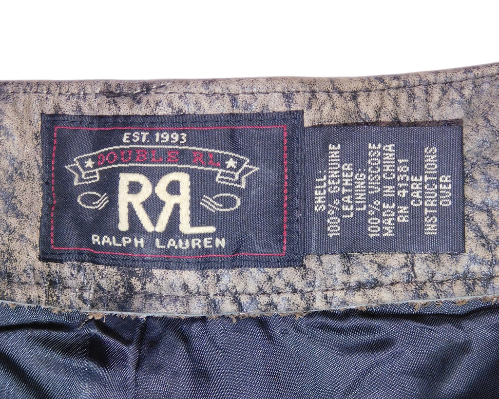 Ralph Lauren double RL 2008 leather Gem Studded pants