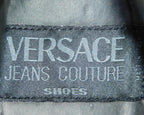 Versace Jeans couture black leather boots