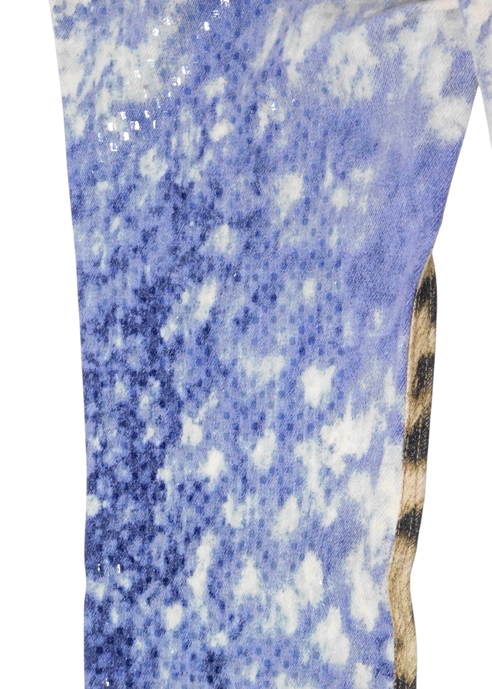 2000s Roberto Cavalli leopard print jeans
