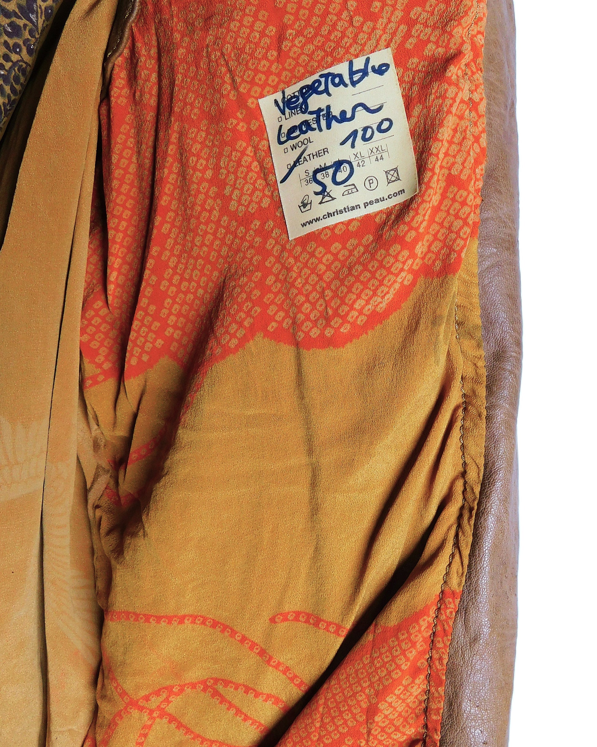 Christian Peau beige leather vest