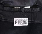Gianfranco Ferre black calfskin Nappa leather jacket