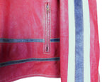 Red Parasuco distressed leather jacket