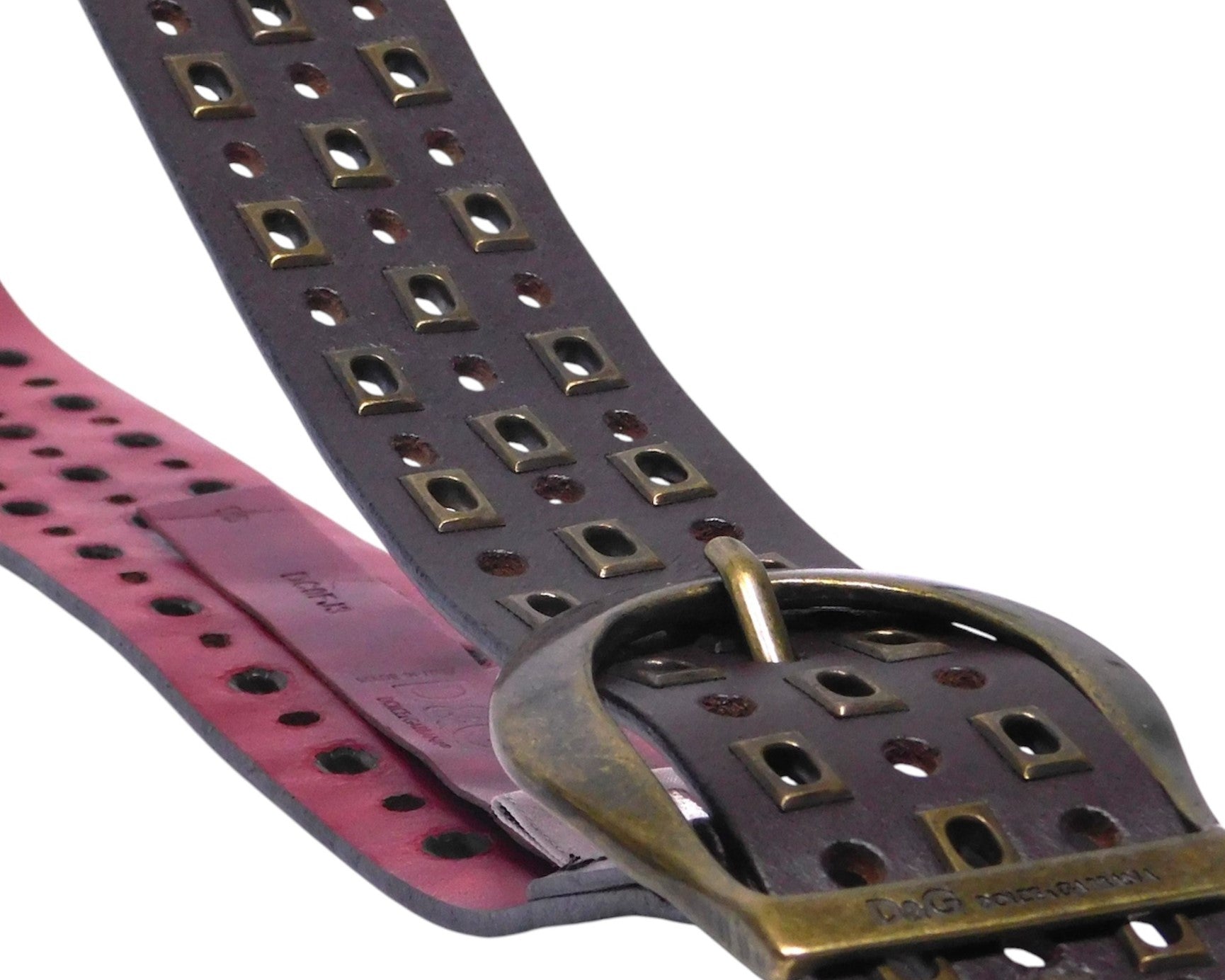 Dolce & Gabbana two-toned leather belt