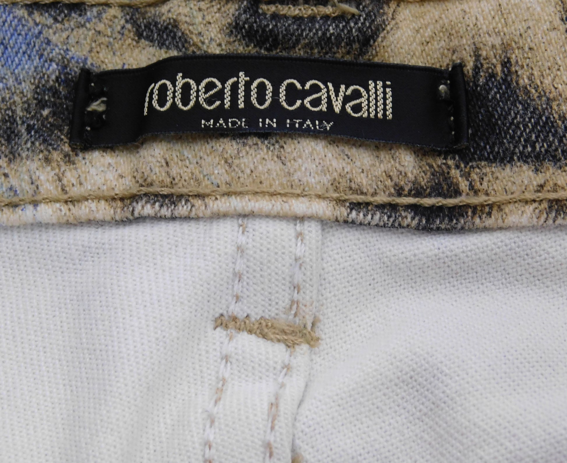 2000s Roberto Cavalli leopard print jeans