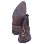 Roberto Cavalli brown python leather chelsea boots