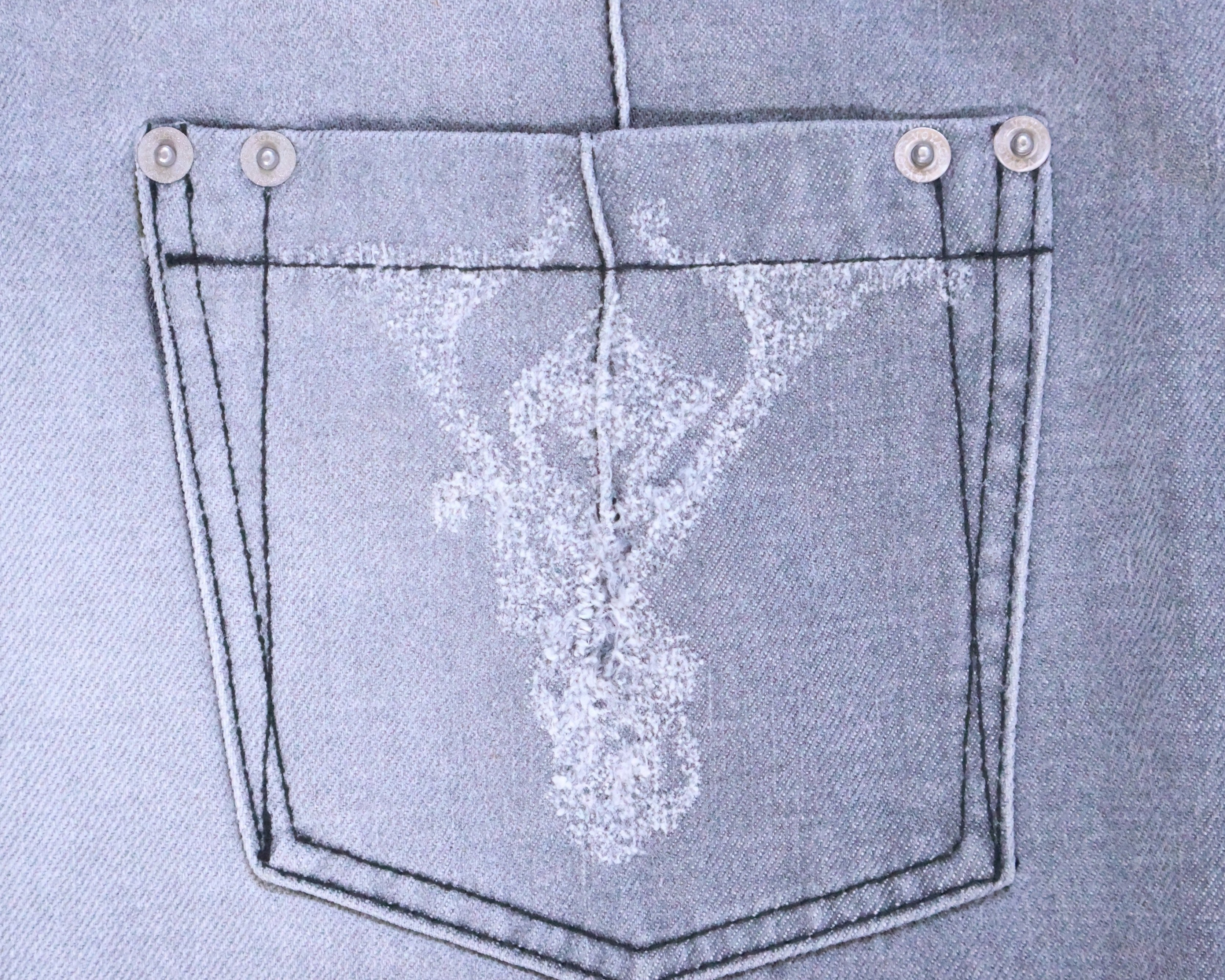 Voyage Mazzilli Michielsens jeans with wolf embroidery and rhinestones design