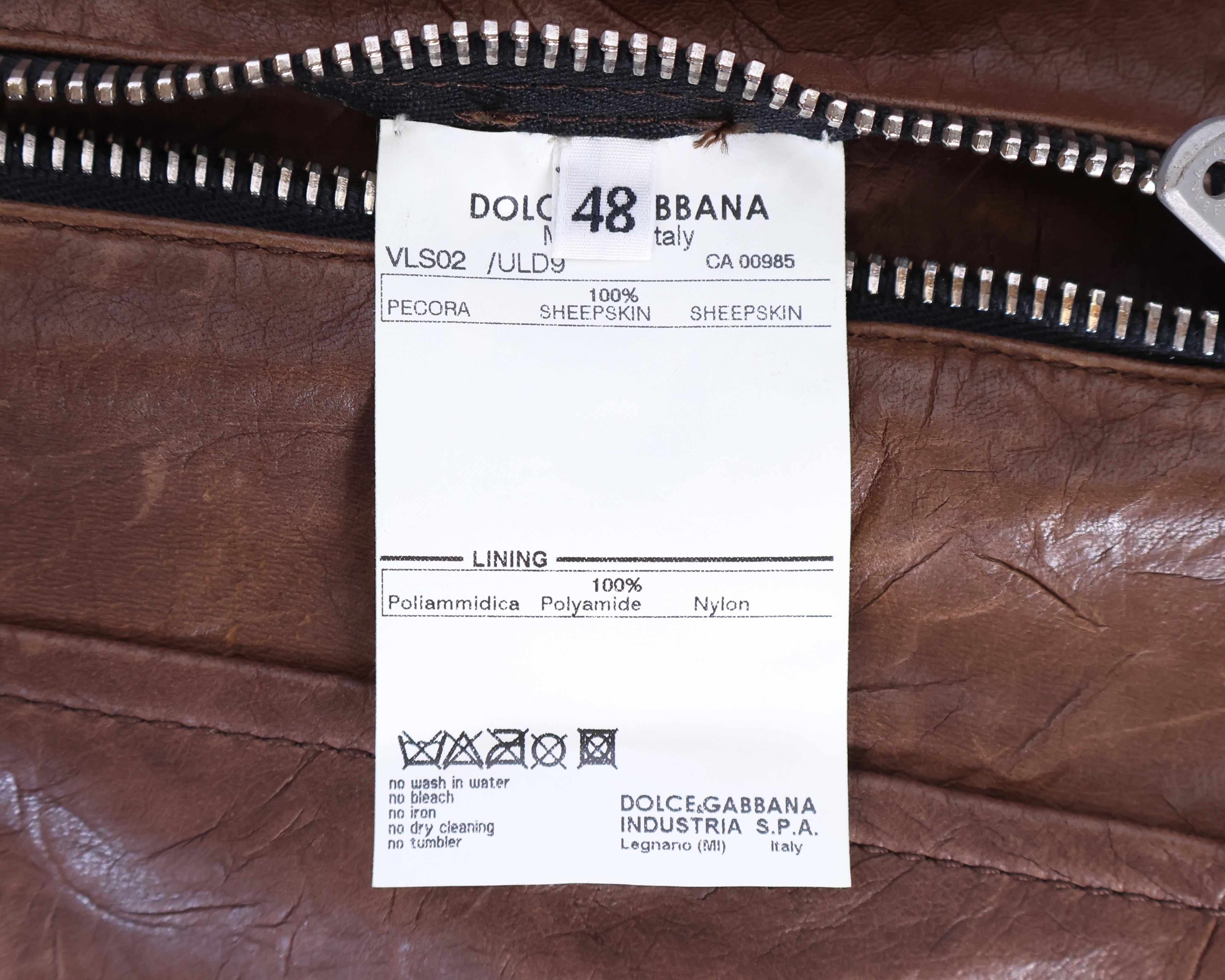 Dolce & Gabbana sheepskin leather Jacket