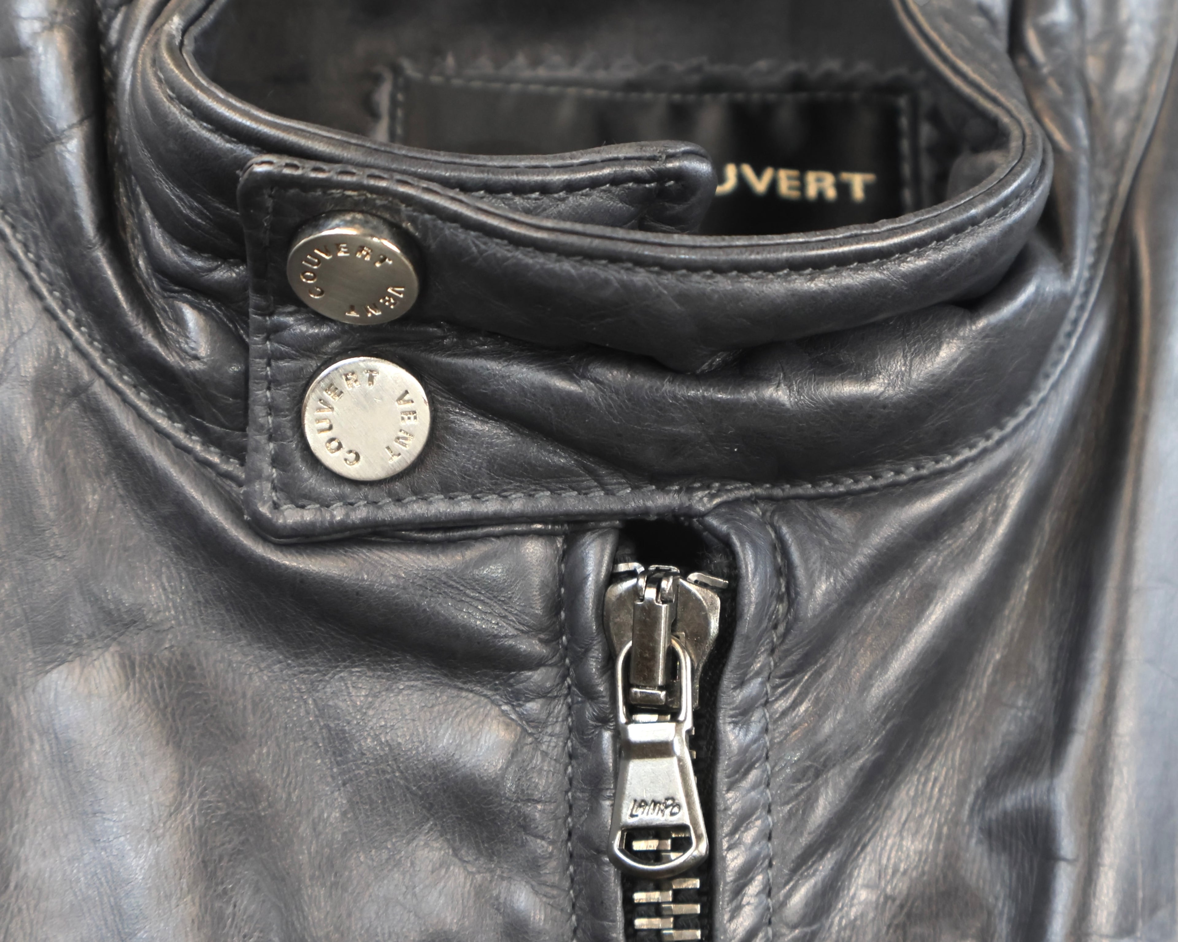 VentCouvert black leather jacket