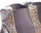 Roberto Cavalli brown python leather chelsea boots