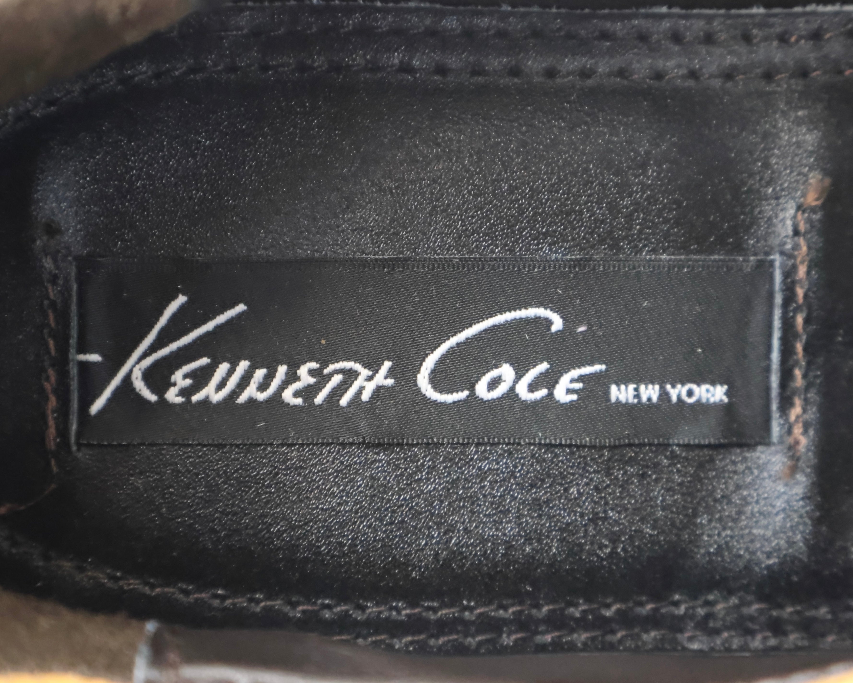 Kenneth Cole brown leather sneakers