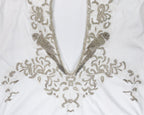 Roberto Cavalli Embroidered Deep V-Neck Top