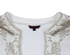 Roberto Cavalli Embroidered Deep V-Neck Top