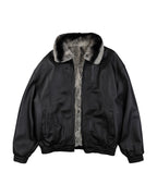 Reversible Rex Rabbit Chinchilla Leather Jacket
