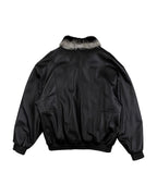 Reversible Rex Rabbit Chinchilla Leather Jacket