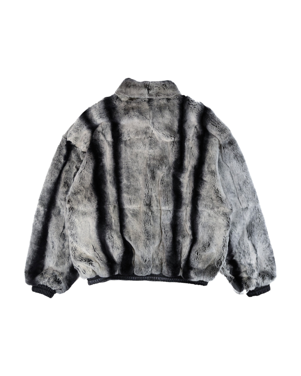 Reversible Rex Rabbit Chinchilla Leather Jacket