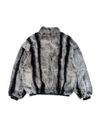Reversible Rex Rabbit Chinchilla Leather Jacket