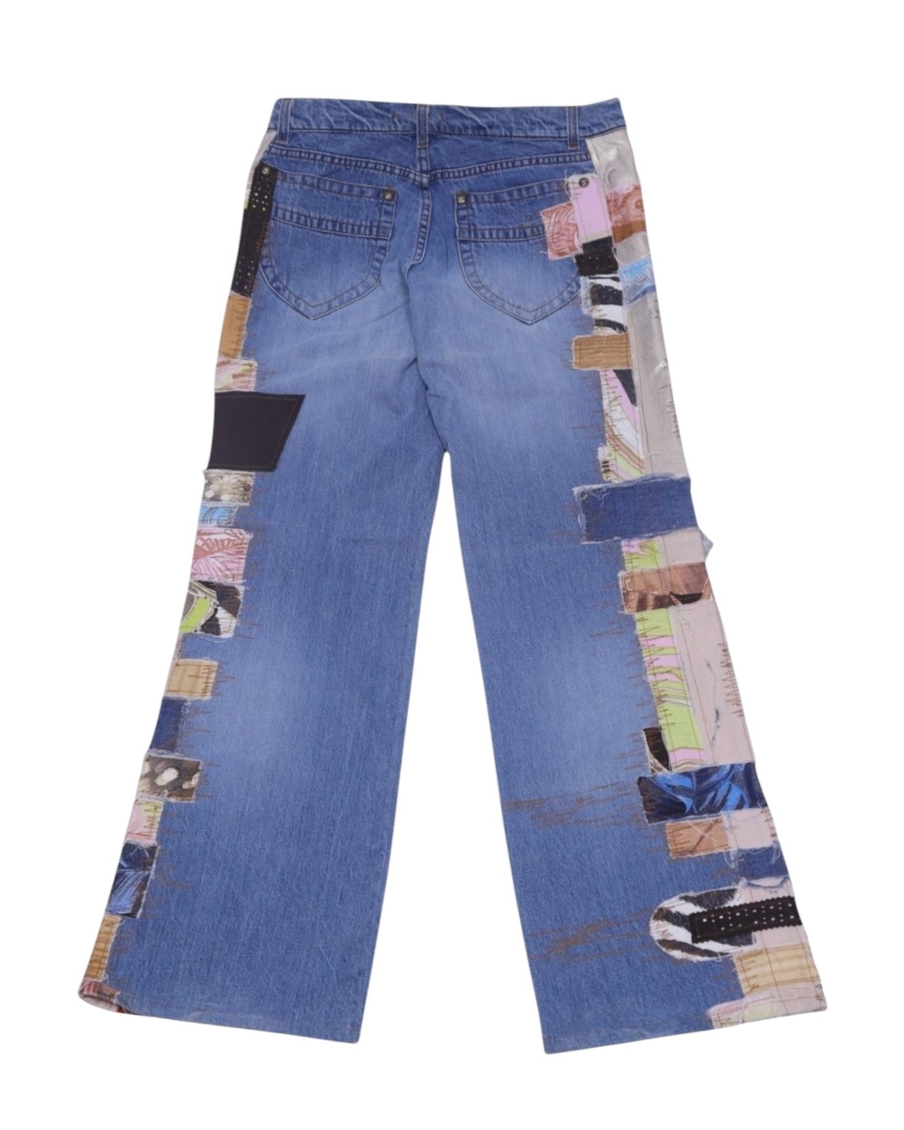 Roberto Cavalli patchwork denim jeans