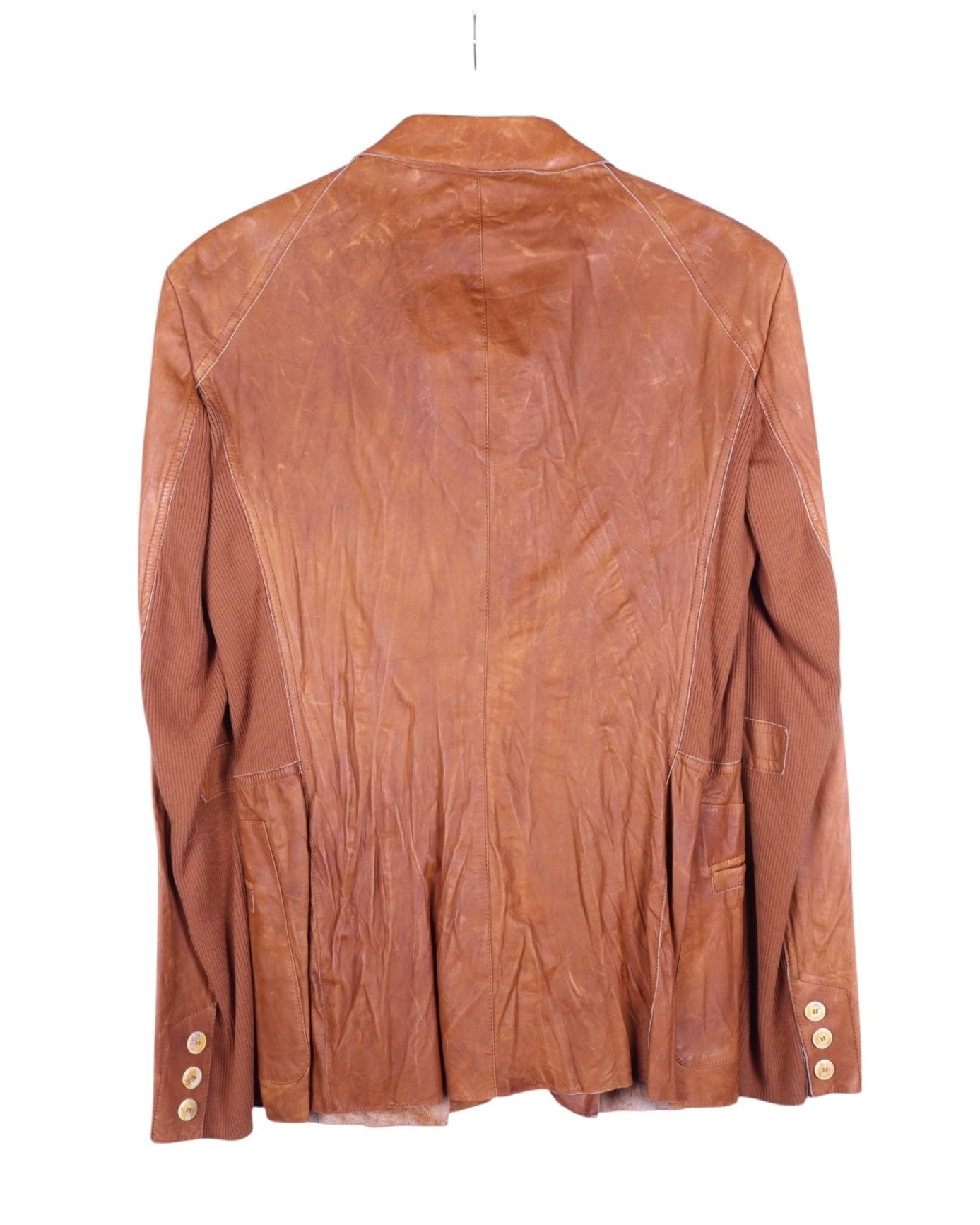 Roberto Cavalli tan-beige leather jacket