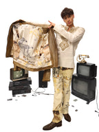 Roberto Cavalli leather jacket with silk lining Safari collection