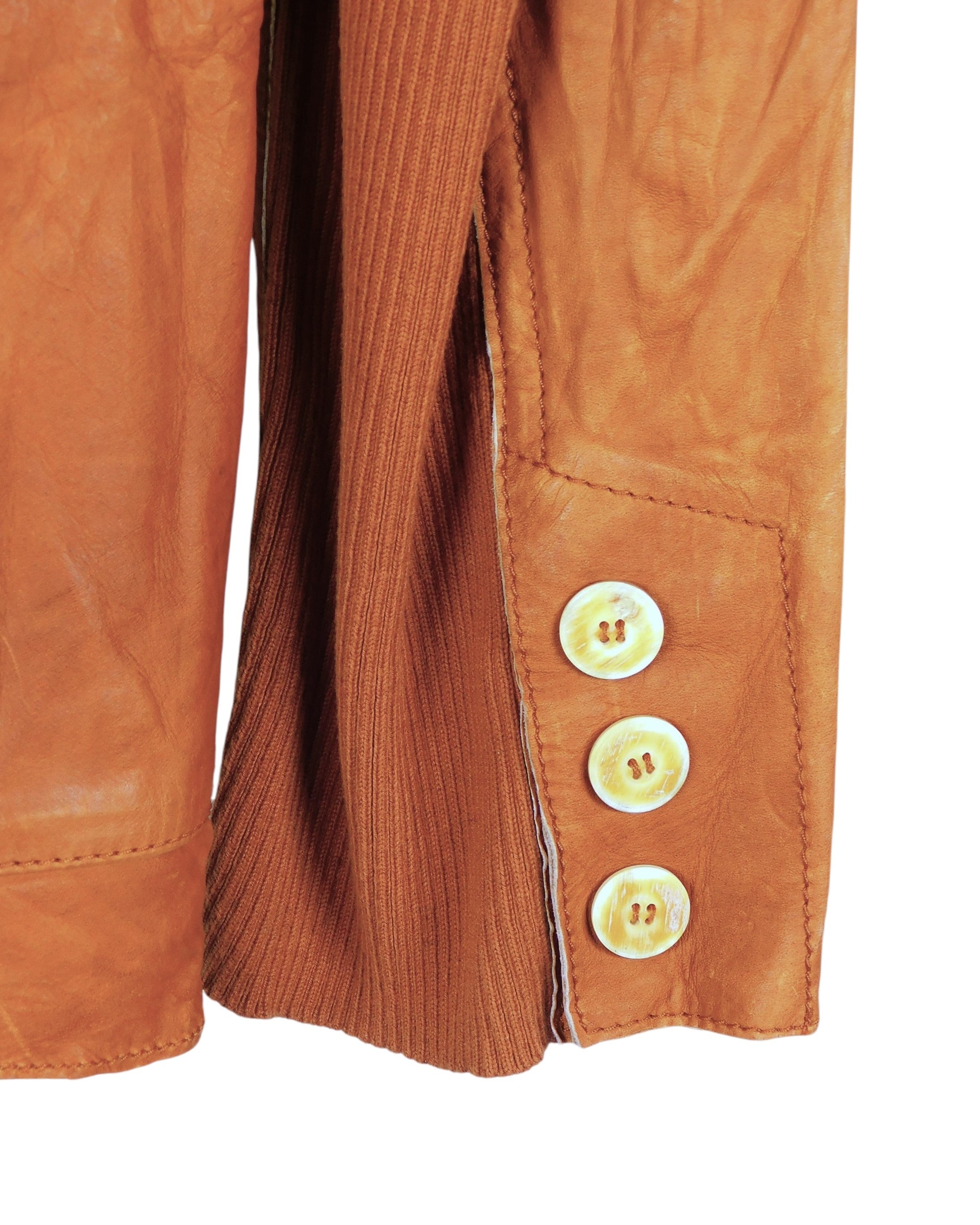 Roberto Cavalli tan-beige leather jacket