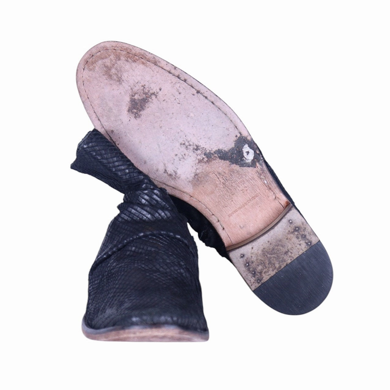 John Varvatos Morrison Sharpei leather black boots