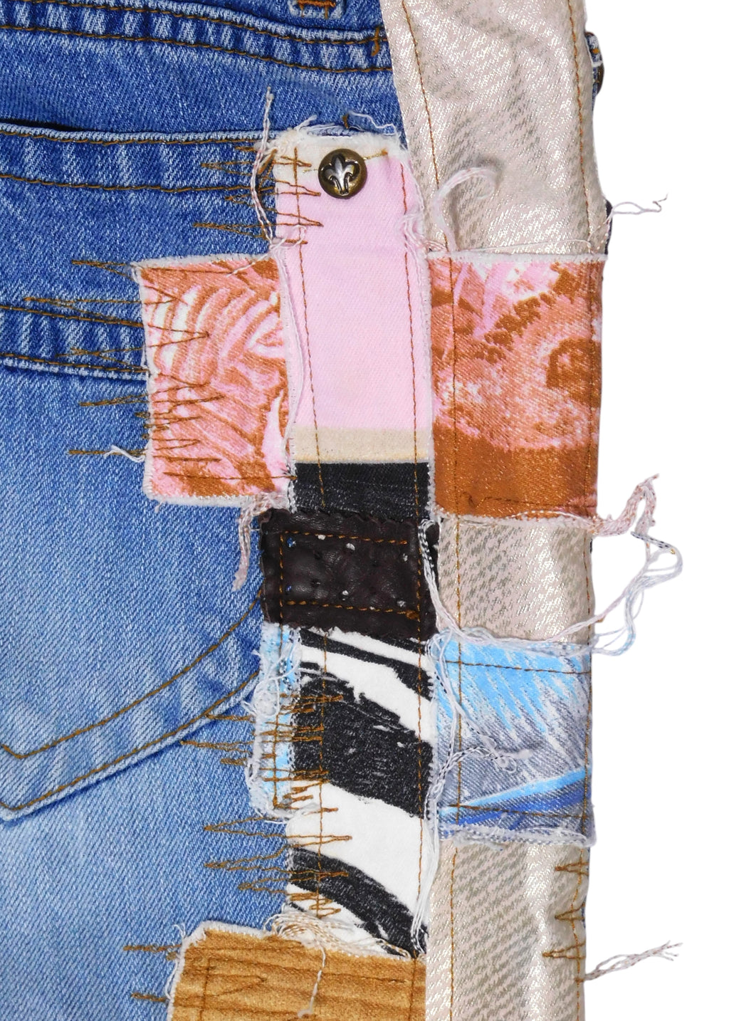 Roberto Cavalli patchwork denim jeans