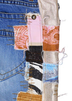 Roberto Cavalli patchwork denim jeans